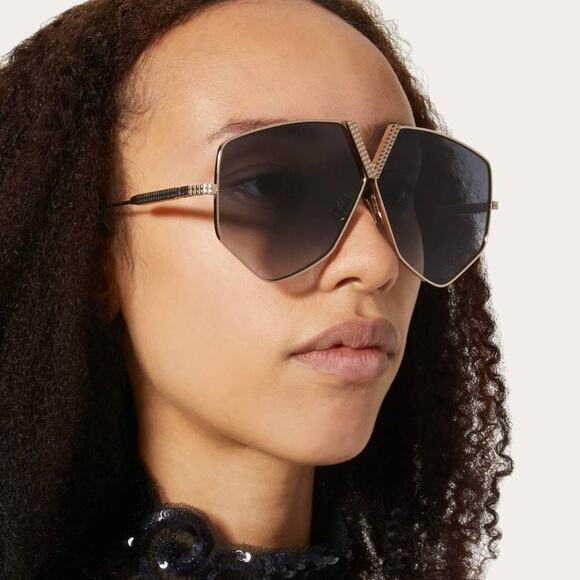 New! VALENTINO Sunglasses V-HEXAGON VLS-115A, Authentic - Picture 1 of 16